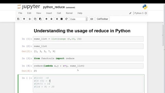 Python Tutorials:  Python Reduce function w/ examples