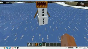 Как сделать снежного человека в MineCraft