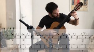 Erik SATIE - Gnossienne No. 1 (with score and TAB)