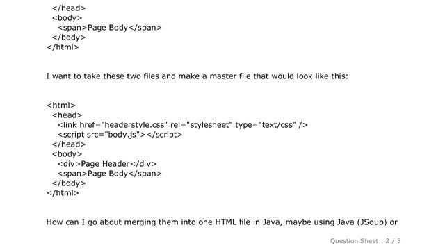 HTML : How To Merge Multiple HTML Files Into One Master HTML File