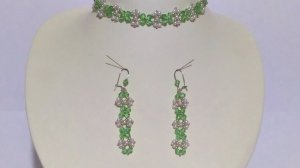 Бисероплетение. Мастер класс.  Украшение из бисера. Браслет, сережки из бисера и бусин.