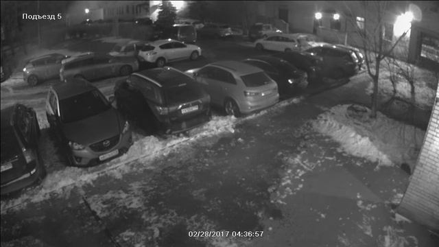 Уличная AHD 24Мп камера AXI-XL63IR AHD пример ночной записи