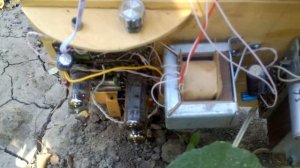 Колонка щит с двухтактным ламповым усилителем на улице