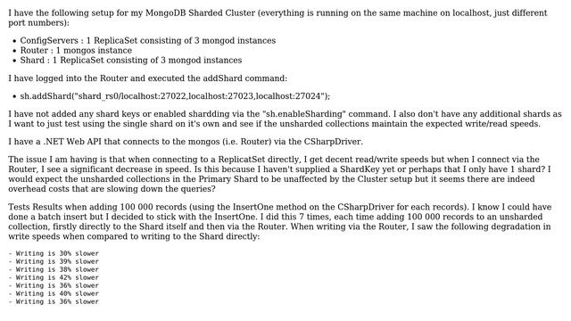 Databases: MongoDB with Sharding has slow performance смотреть онлайн