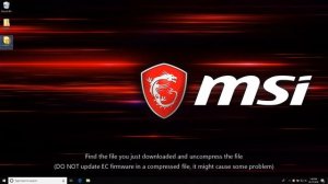 MSI® HOW-TO update the EC firmware
