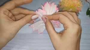 Как сделать #цветок астры из салфеток мк/How to make an aster #flower from mk napkins🌷🌸🌹