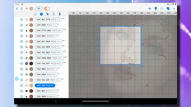 Обзор схемы SS-252 в Cross Stitch Saga (палитра ДМС) смотреть онлайн