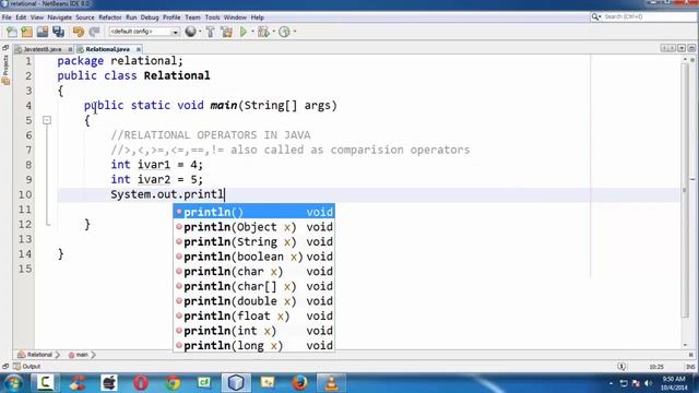8.Operators and Expressions in Java Part-3 (Relational Operators) смотреть онлайн