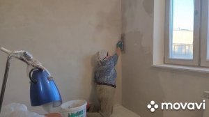 Штукатурка по гладилке стены с окном