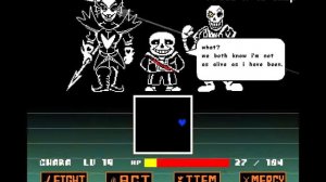 Sparing ending + gameplay |UnderTale Disbelief Papyrus