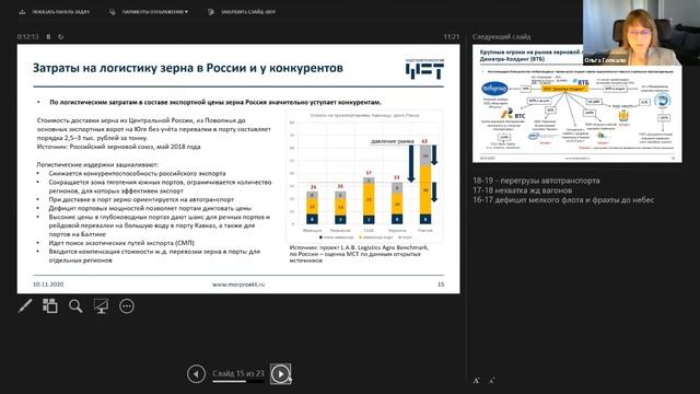 Обзор развития портовой инфраструктуры России для перевалки зерна