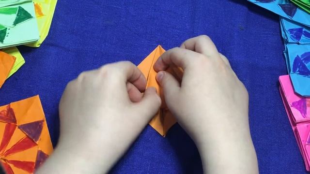 Как сделать прикольную оригами поделку звездочка!!! смотреть онлайн