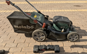 METABO RM36-18 LTX BL46 обзор (отзыв) газонокосилки + лайфхак для неоригинальных АКБ.