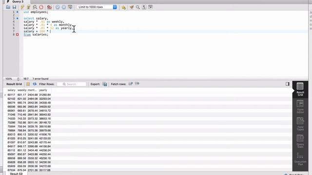 Using SQL Arithmetic Operators