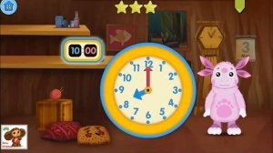 Лунтик / учим время. / Игра для малышей.