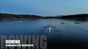 Serene Sunset Rowing: Boats on Lake Sammamish