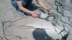 Пилим Камень Пластушку для Водопада