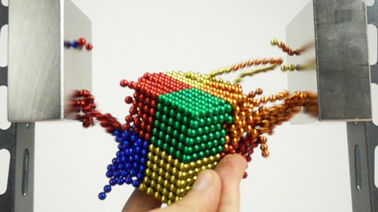 Двойной магнит монстра против магнитных шаров в замедленной съемке смотреть онлайн