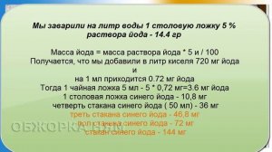 СИНИЙ ЙОД - сколько вешать в граммах? Точные дозировки.