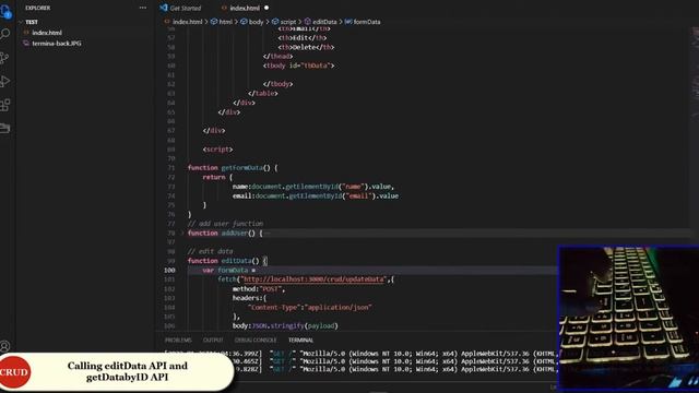 CRUD API Integration using Javascript HTML - AJAX CALL