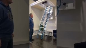 Чердачная лестница с электроприводом. открытие пультом.