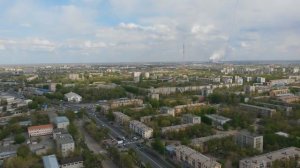 Казахстан. Город Павлодар, вид с высоты птичьего полёта.