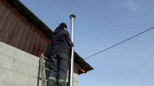 Отопление гаража, печь из бочки