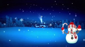 Веселый снеговик. Красивый футаж для видео монтажа