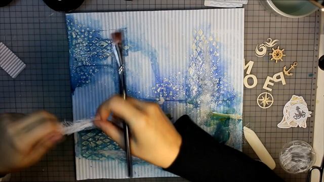 •● Морская скрап - страничка ●• scrapbooking layout tutorial •● смотреть онлайн