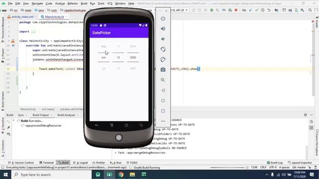 DatePicker in Android Kotlin смотреть онлайн
