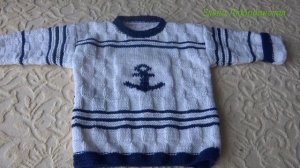 Свитер  для малыша. Как увеличить горловину.