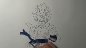 Drawing Gogeta  Super Saiyan Blue