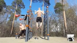 подтягивание на турнике 35 раз.