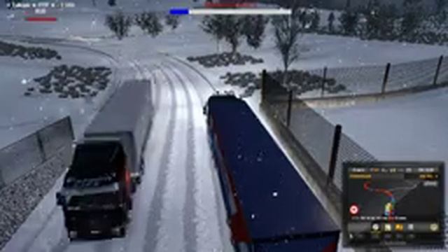 Гололёд в Европе! Опасные рейсы - Euro Truck Simulator 2