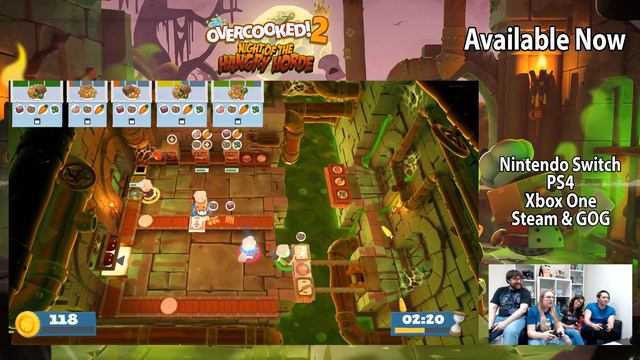 Livestream: New Overcooked! 2 DLC - Night of the Hangry Horde! смотреть онлайн