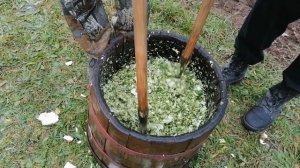 Готовим капусту для наших  фирменных, серых щей.