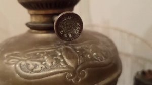 старинная настольная керосиновая лампа