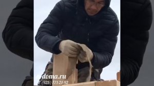 Угловое соединение бруса в теплый угол