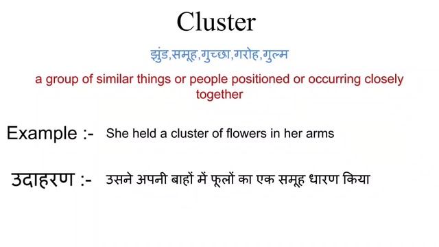 Cluster meaning in hindi | cluster ka matlab kya hota hai | word meaning in hindi смотреть онлайн