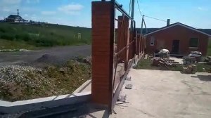 Монтаж откатных ворот 5 м.