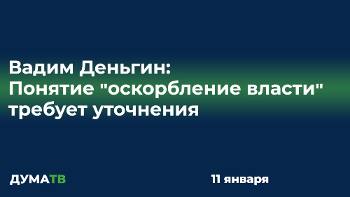 Вадим Деньгин: Понятие "оскорбление власти" требует уточнения