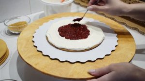 МАЛИНОВЫЙ ДЖЕМ  за 10 минут + СБОРКА ТОРТА!?Ягодная начинка для торта?