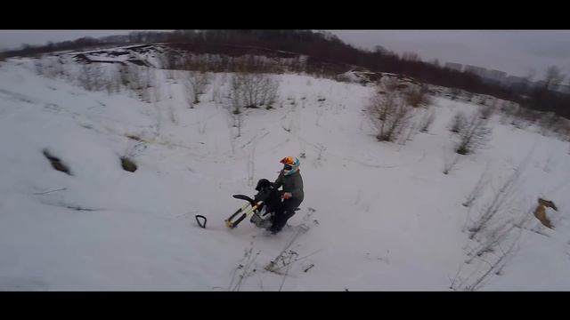 ROODVIDEO. Обзор Snow Pitbike. Питбайк на гусенице смотреть онлайн