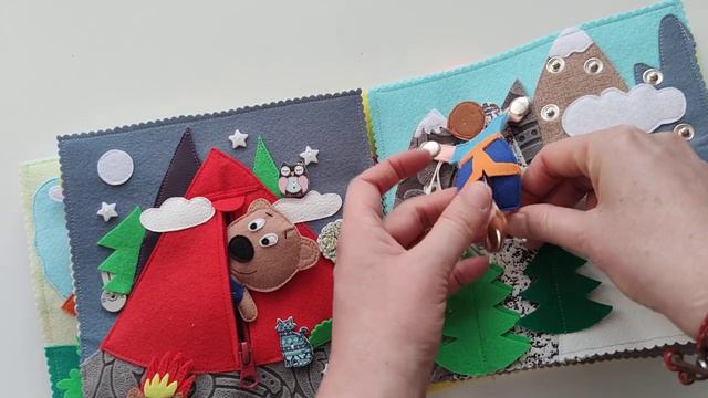 Развивающая мягкая книжка для мальчика 1+ Quiet book felt