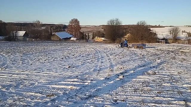 Самодельный снегоход "тырчик", сезон открыт. смотреть онлайн