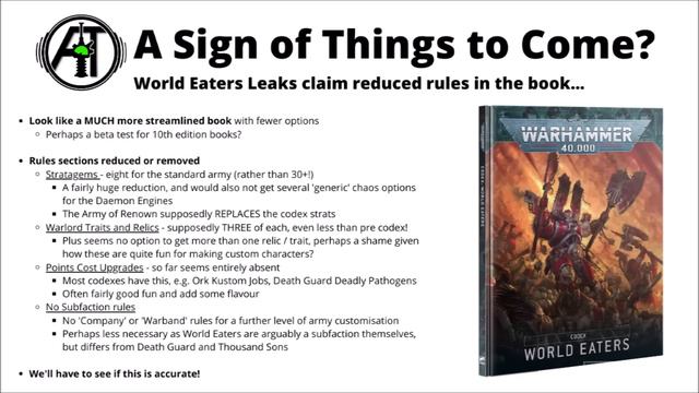 Warhammer 40K Codexes to have FEWER RULES in them? смотреть онлайн