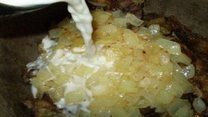 Утиная печень в сметане