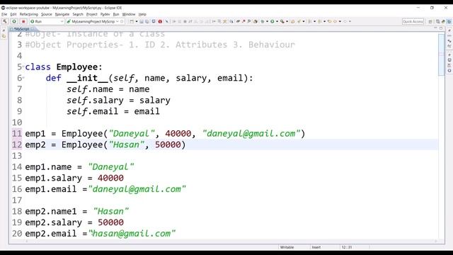 #70 OOP | Class and Object in Python | Python Tutorial for Beginners