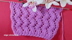 АЖУРНЫЙ ОБЪЕМНЫЙ УЗОР СПИЦАМИ 238 Вязание Узоры спицами