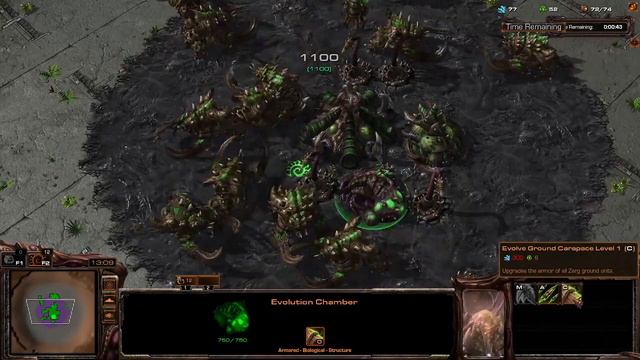 Starcraft 2 Solitaire 'Zillion Zerglings Arcade Game' Playing as Zerg смотреть онлайн